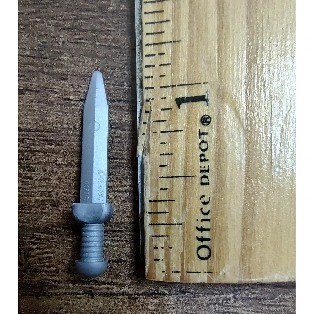 LEGO pointed DAGGER Sword Hobbit Battle Elves Dwarves Silver Flat Shank Pirate